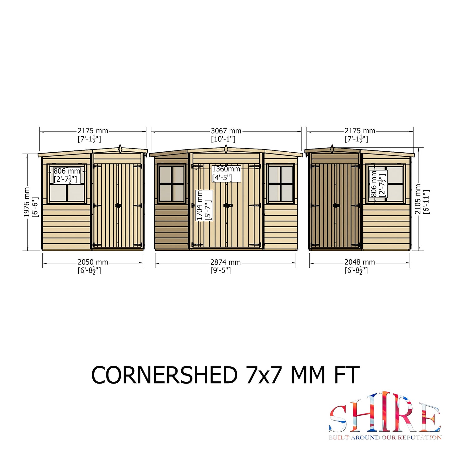 Shire Corner Shed 7x7