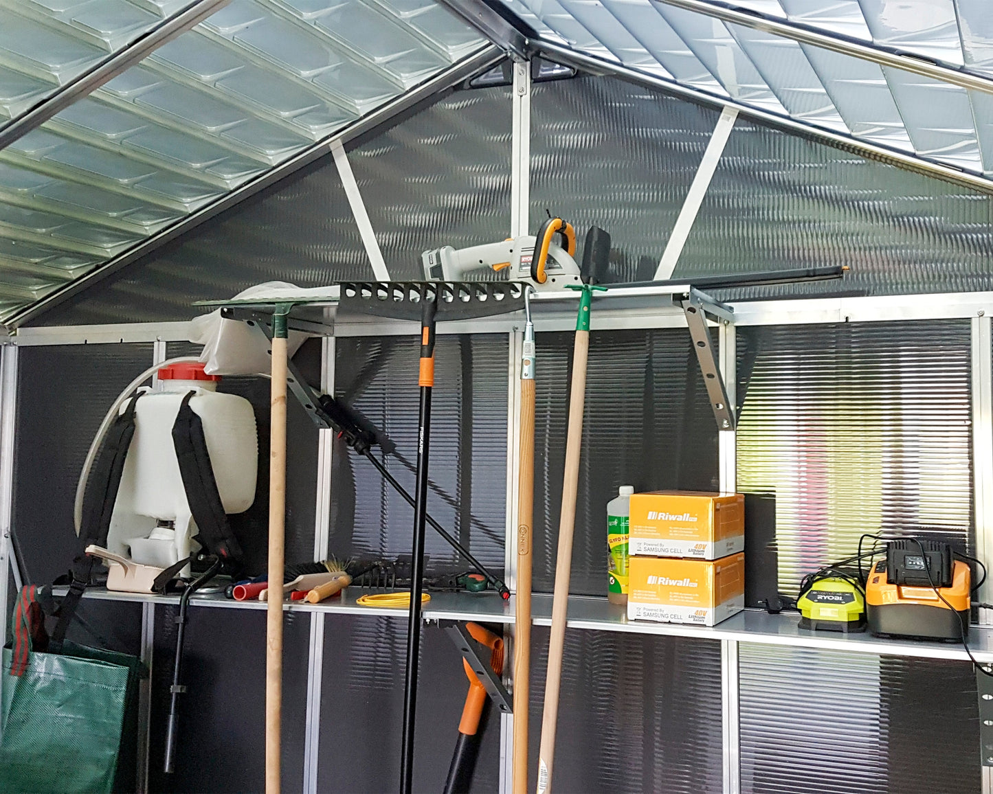 Yukon 11ft. x 17ft. Garden Shed With Floor - Dark Grey Polycarbonate Panels