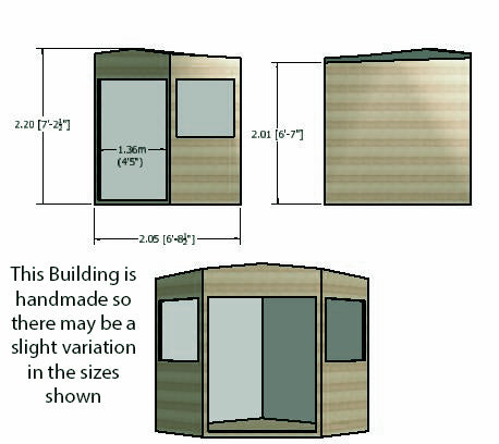 Shire Corner Shed Pressure Treated 7x7